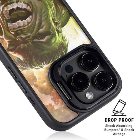 Marvel Hulk Savage Hulk iPhone 15 Pro Kickstand Case